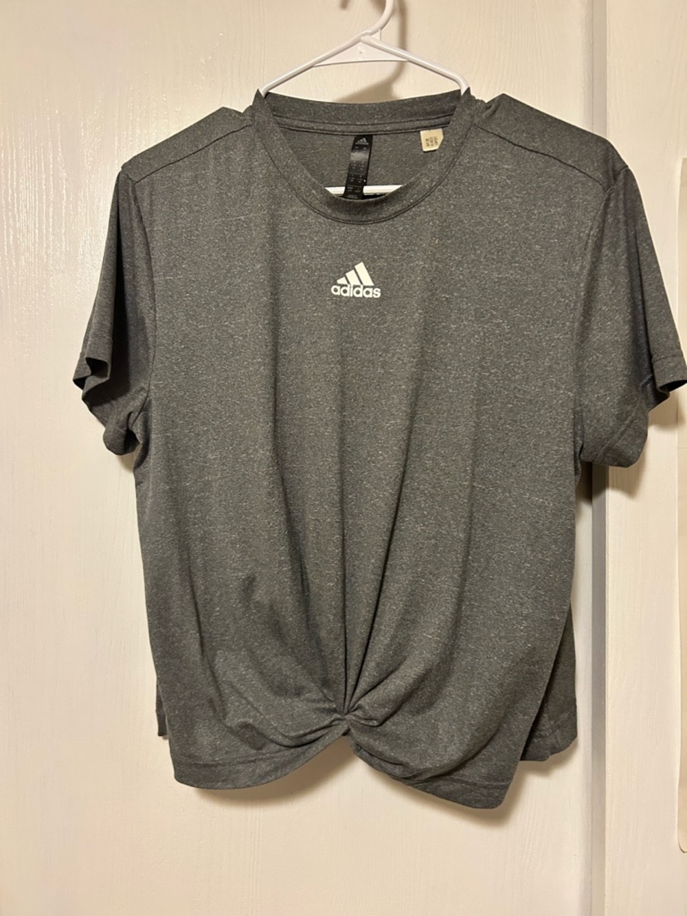 adidas Women’s Heather Gray Short-Sleeve Training Tee